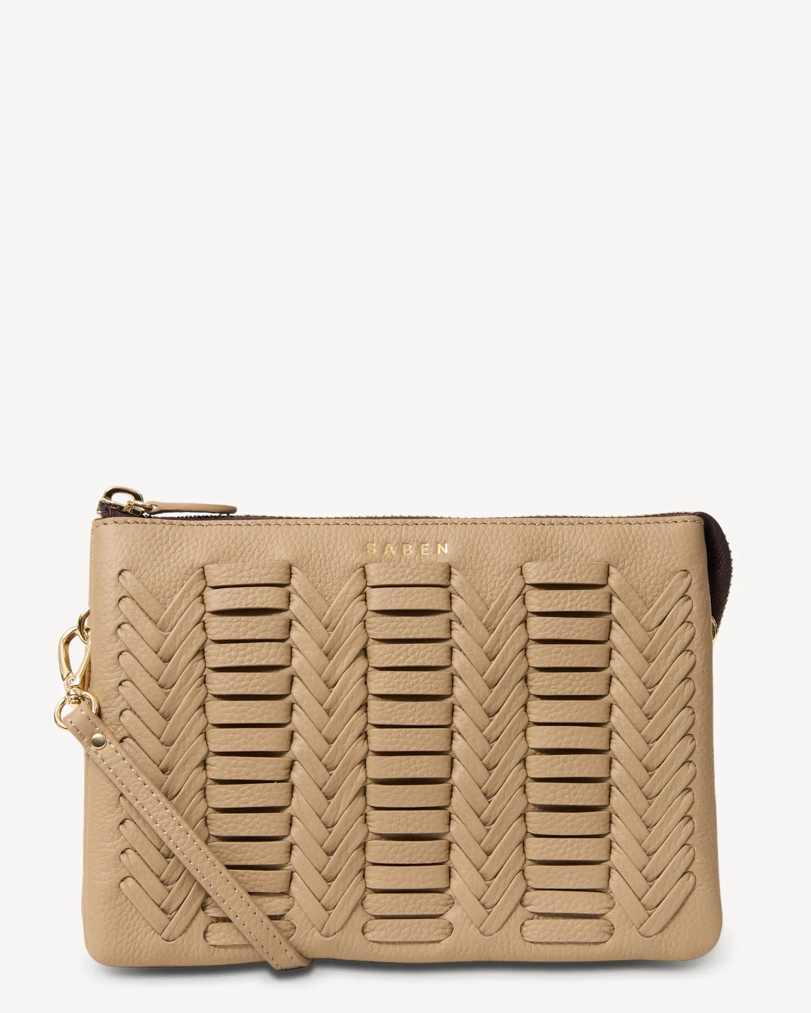 Tilly's Big Sis Crossbody Tea Chevron Pocket Accessory