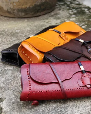 Timeless Look Smart Traveler Handmade women vintage leather small clutch crossbody Shoulder Bag for girl