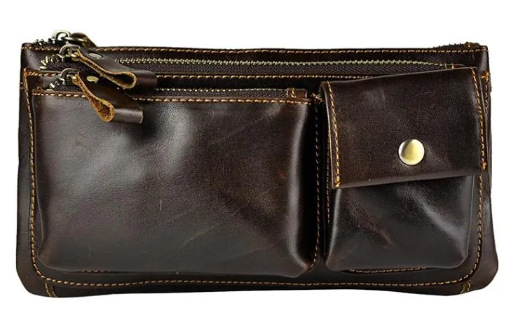 Smart Craft Vintage Leather Mens Fanny Pack Waist Pack Hip Pack Belt Bag for Men
