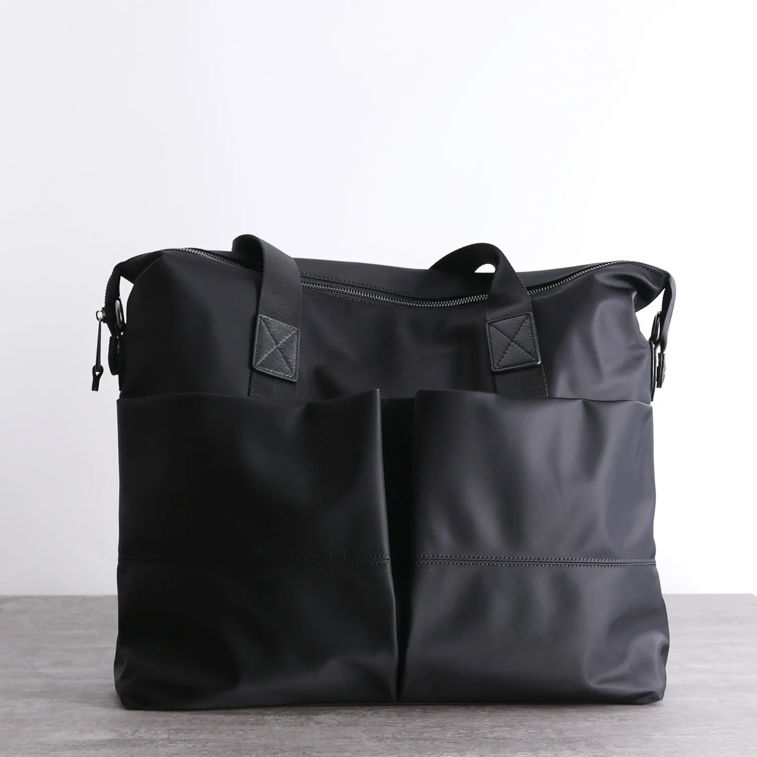 Fashion Evening Womens Nylon Leather Shoulder Handbags Womens Black Nylon Travel Purse Nylon Handbag Purse for Ladies