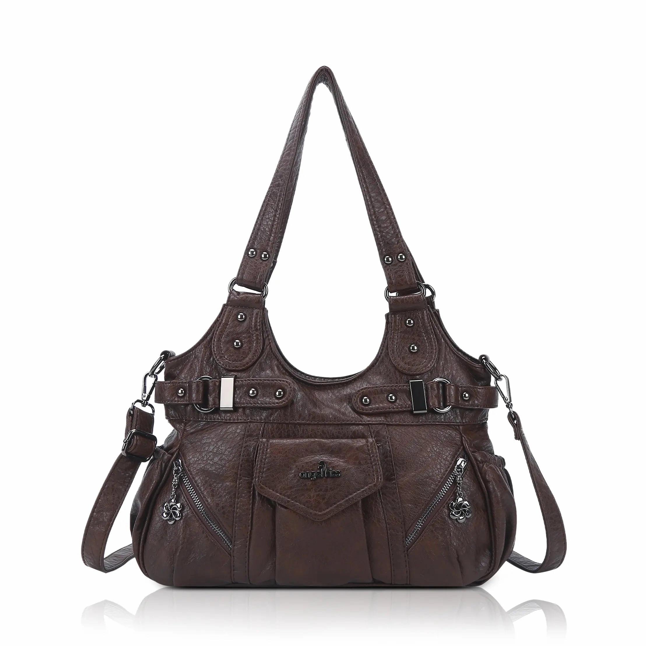 Multi-Pocket Vegan Leather Tote Crossbody Bag | 5 Colors Available Comfortable strap that distributes weight evenly Urban Daily Companion