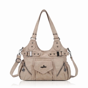 Multi-Pocket Vegan Leather Tote Crossbody Bag | 5 Colors Available Keeps your hands free while providing easy access to essentials