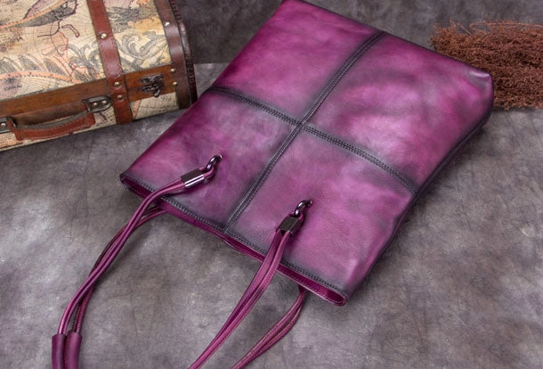 Soft-touch leather bag Genuine Leather Handbag Vintage Tote Bag Shoulder Bag Purse For Women