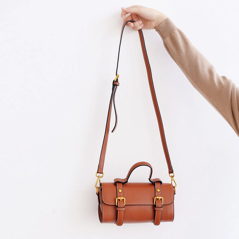 Comfort Design Stylish LEATHER WOMENs Barrel Handbags SHOULDER BAGs Purse FOR WOMEN