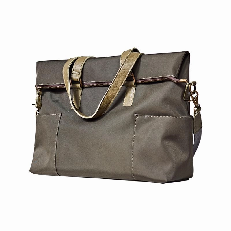 Contemporary Touch Cool Black Nylon Mens 15 inches Large Messenger Bag Briefcase Handbag Nylon Travel Green Shoulder Bag for Men