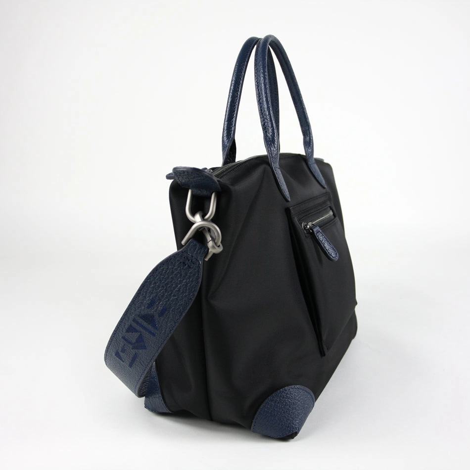 Casual Fashion Navy Blue Womens Nylon Shoulder Tote Blue Womens Nylon Shoulder Tote Nylon Handbag Shoulder Purse for Ladies