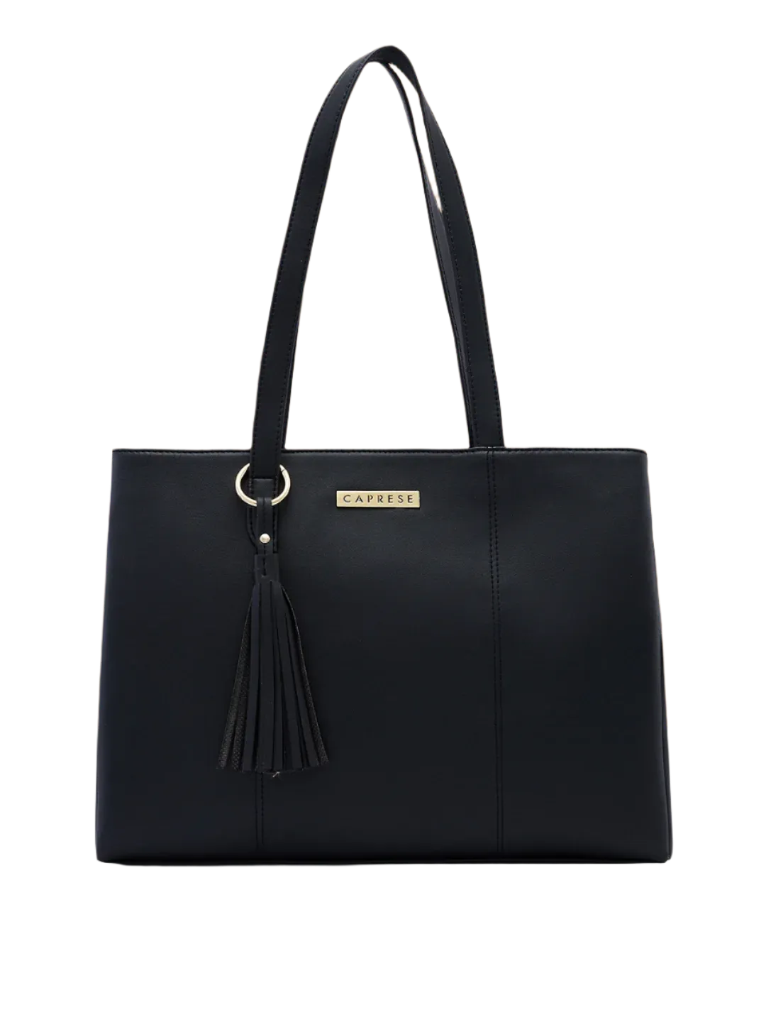 Travel Essential Caprese Andrea Medium Black Tote Bag Water-resistant