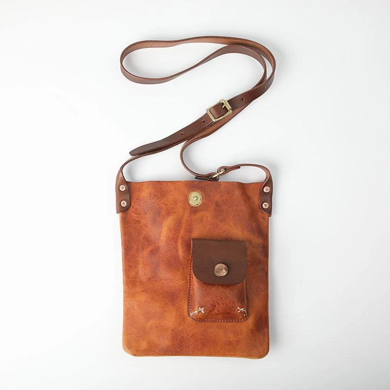 Vintage Tan Handmade LEATHER MEN'S Side BAG Courier Bag MESSENGER BAG Black Leather Postman BAG FOR MEN Minimal Journey