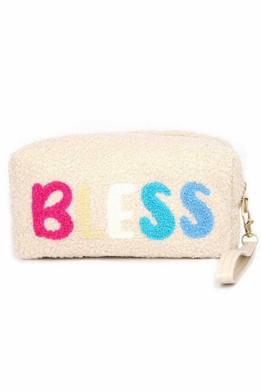 Everyday Durability Durable Travel MP0166 COZY TEDDY FUR "BLESS" WRISTLET POUCH