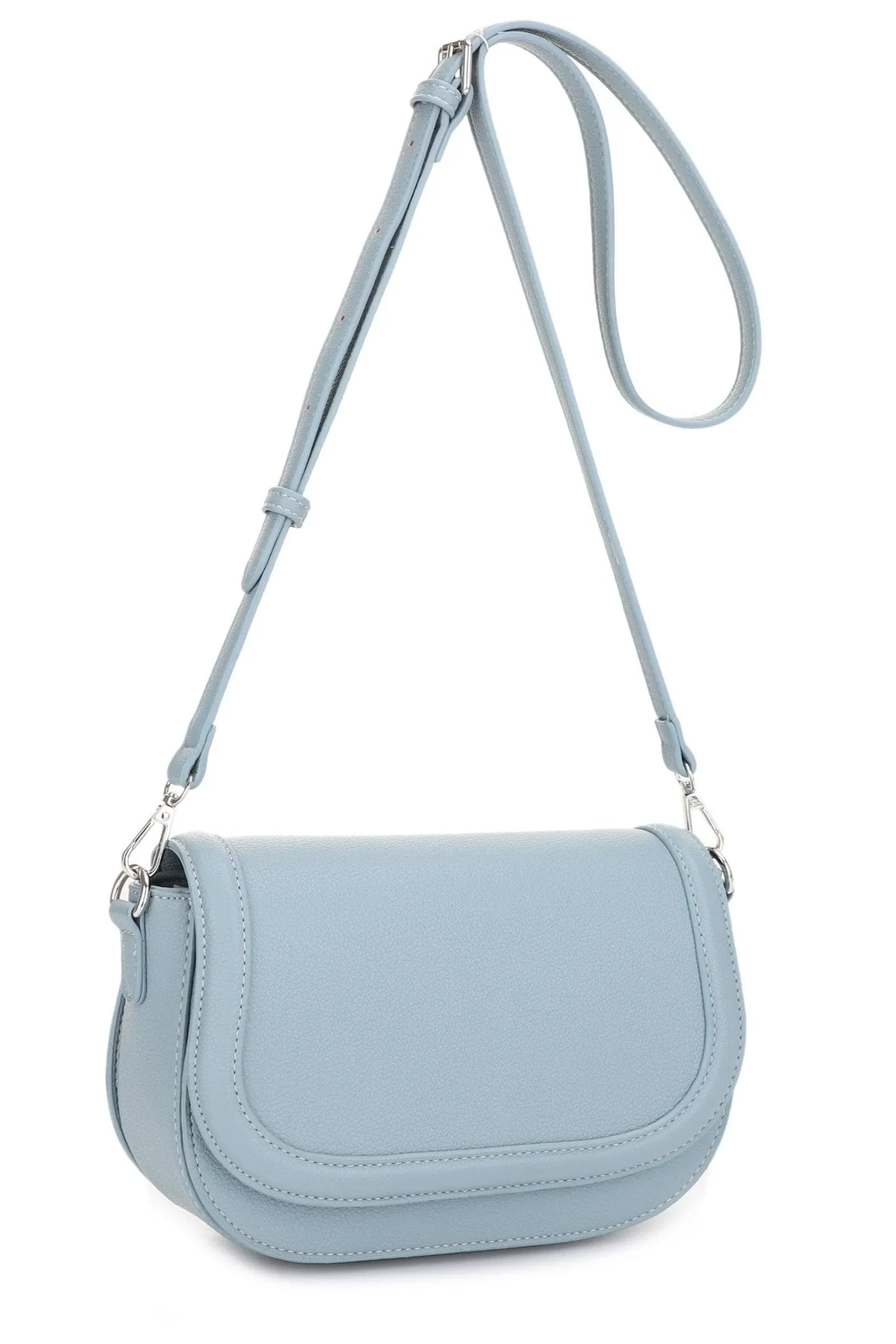 Soft Leather Texture EJ85133-6 Jonelle Saddle Crossbody Bag