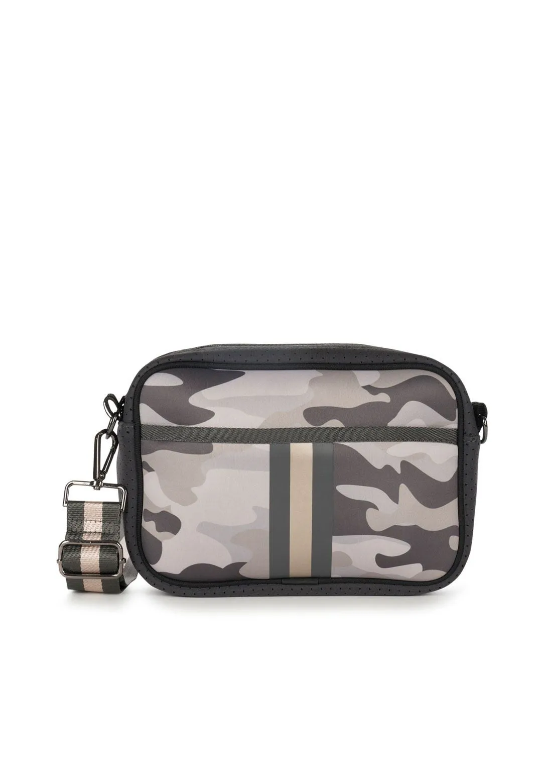 Perfect size to fit just the essentials without extra bulk Subtle Touch Drew Safari Neoprene Crossbody - FINAL SALE