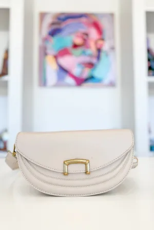 BGW7770 Ami Buckle Closure Crescent Crossbody Bag Travel Friendly Size