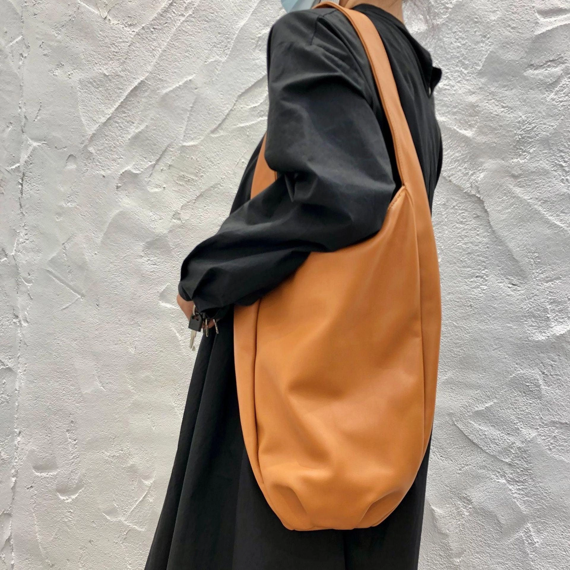 Portable Storage Large Slouchy Tote | Tan Handbag for Women Full Grain Leather Bag | Every Day Bag, Leather carry on, Handcrafted Bag, Gift for Her