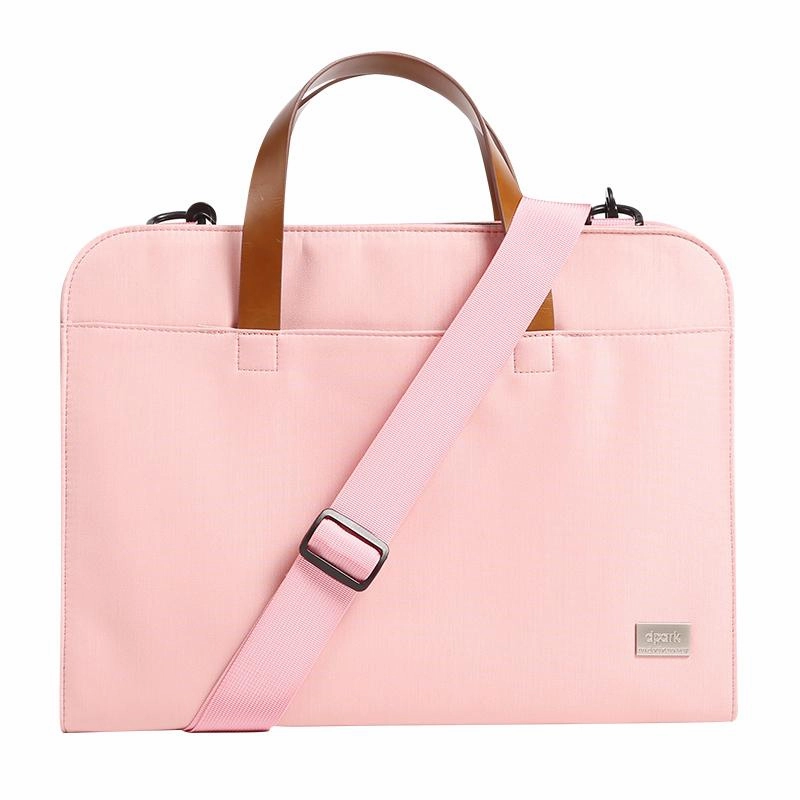 Fashion Oxford Cloth PVC Women Pink Briefcase Business Computer Handbag For Women Soft Appeal Lightweight fabric carrier