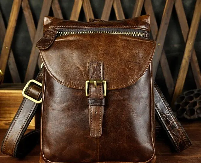 Cool Mens Leather Side Bag Belt Pouch Holster Belt Case Pack Waist Pouch for Men Card Organizer Practical Form