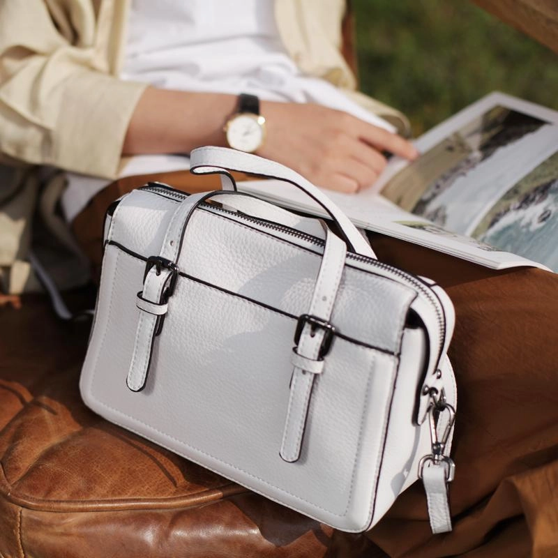 Stylish Womens Black Leather Small Satchel Handbags Women's Satchel Shoulder Purse for Ladies City Lifestyle Street Aesthetic