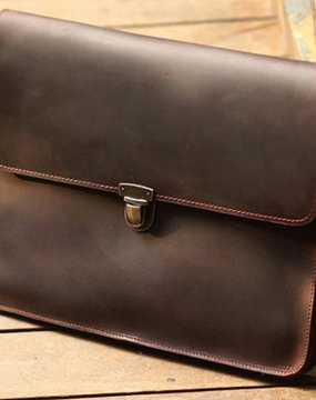 Genuine Leather Mens Cool Messenger Bag iPad Bag Chest Bag Bike Bag Cycling Evelope Cluth Bag For Men Stylish Gear Work Travel