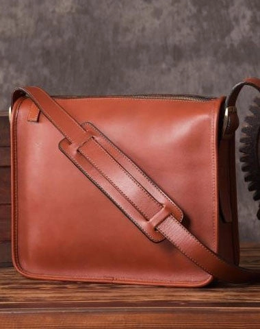 Compact Journey Handmade leather men Briefcase messenger vintage shoulder laptop bag vintage bag