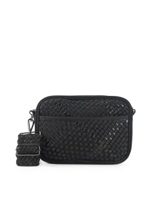 Trendy Commuter Look Drew Noir Woven Crossbody