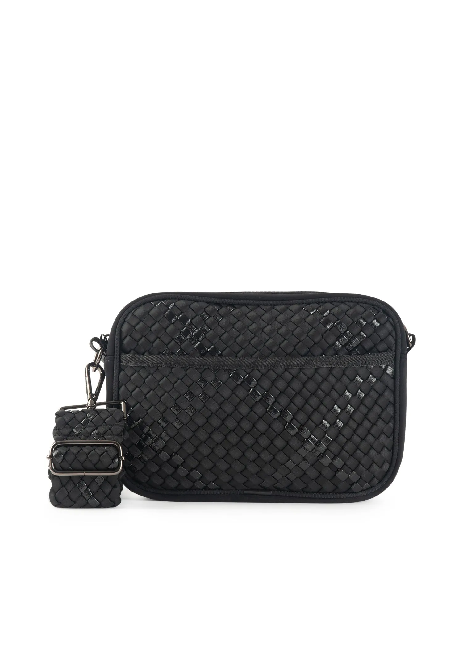 Trendy Commuter Look Drew Noir Woven Crossbody