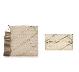 Functional Daily Accessory Elegant Minimal Design Val Buff Convertible Woven Crossbody