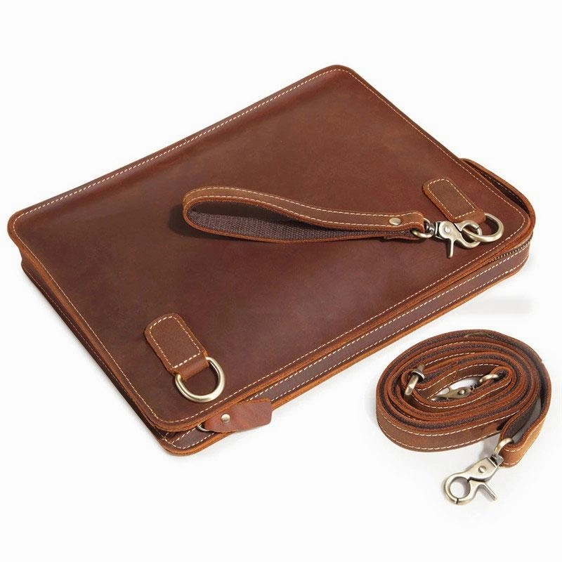 Classy Retro Leather Mens Tablet Messenger Bag Small Side Bag Messenger Bag For Men Travel Necessity Holiday Travel
