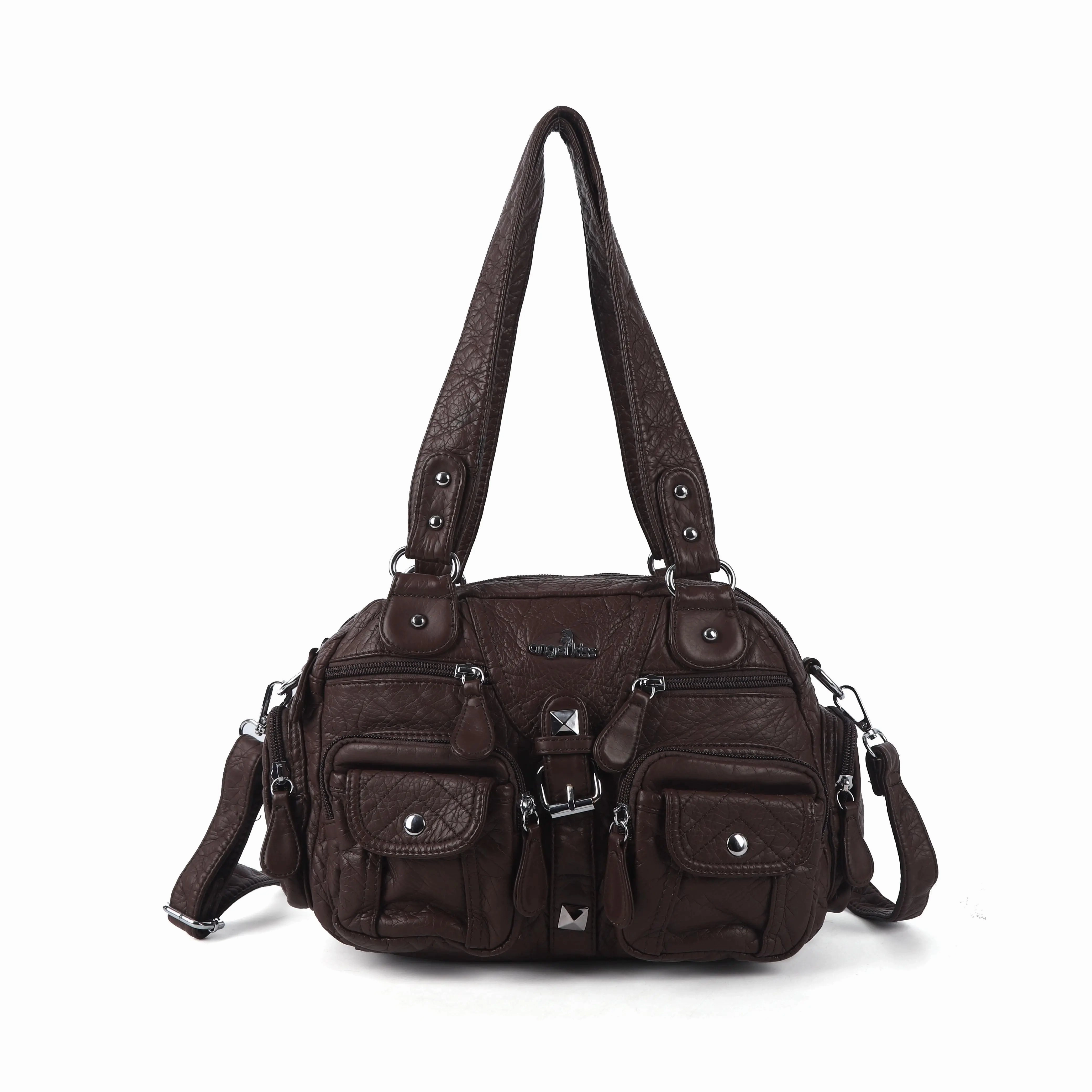 Spacious enough for your essentials yet compact for easy carrying Convenient and comfortable for on-the-go wearers Washed Leather Multi Purpose Design Unique design Crossbody Bag