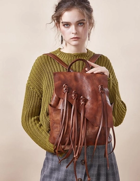 Compact Function Equipment Large leather backpack,  Handcrafted leather bag, Women Vintage School bag,Full Grain Leather Everyday Backpack, Special Gift for Her