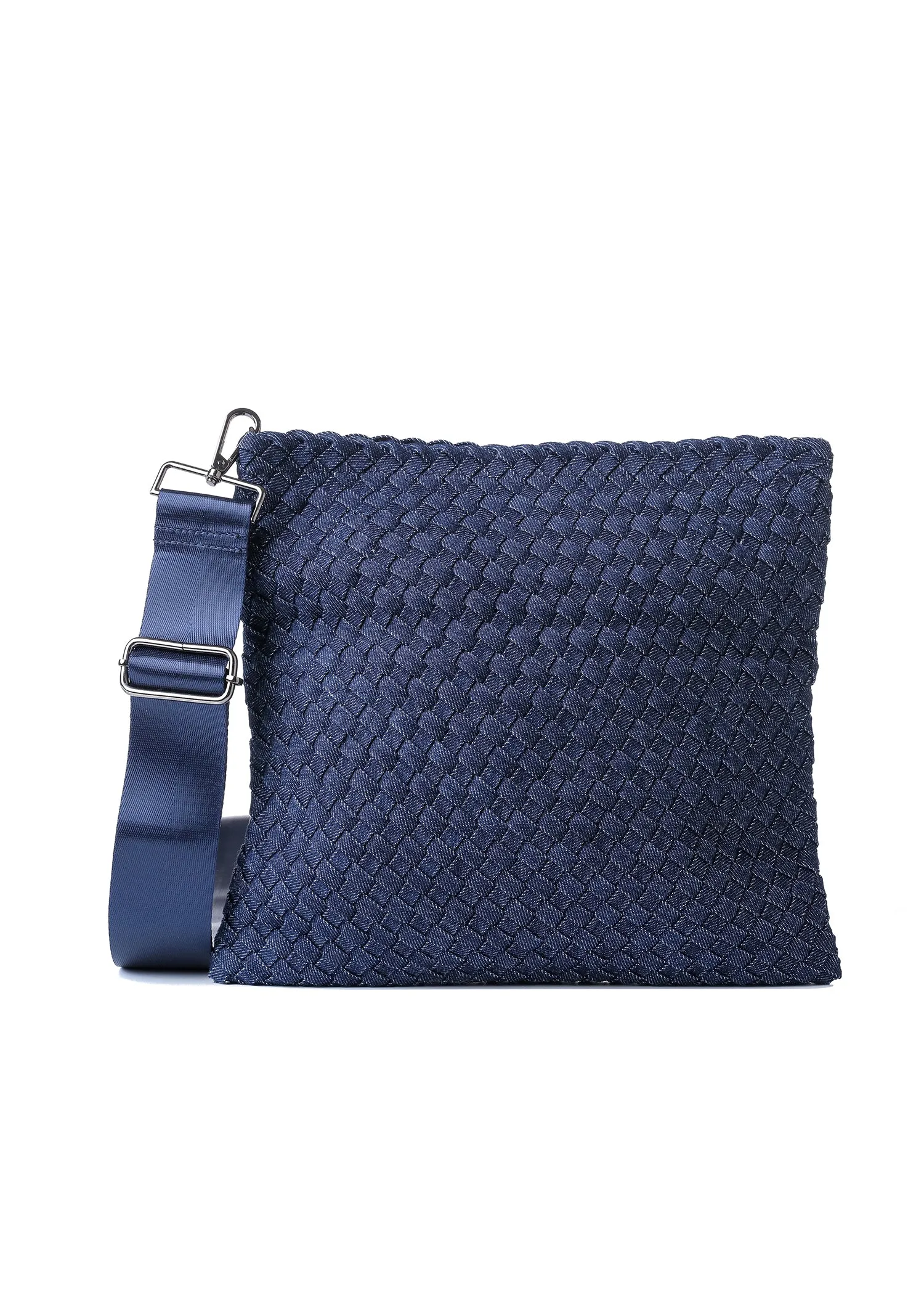 Val Indigo Convertible Woven Crossbody-PRE ORDER SHIPS 11/15 Ensures you can keep your essentials close by without the bulk