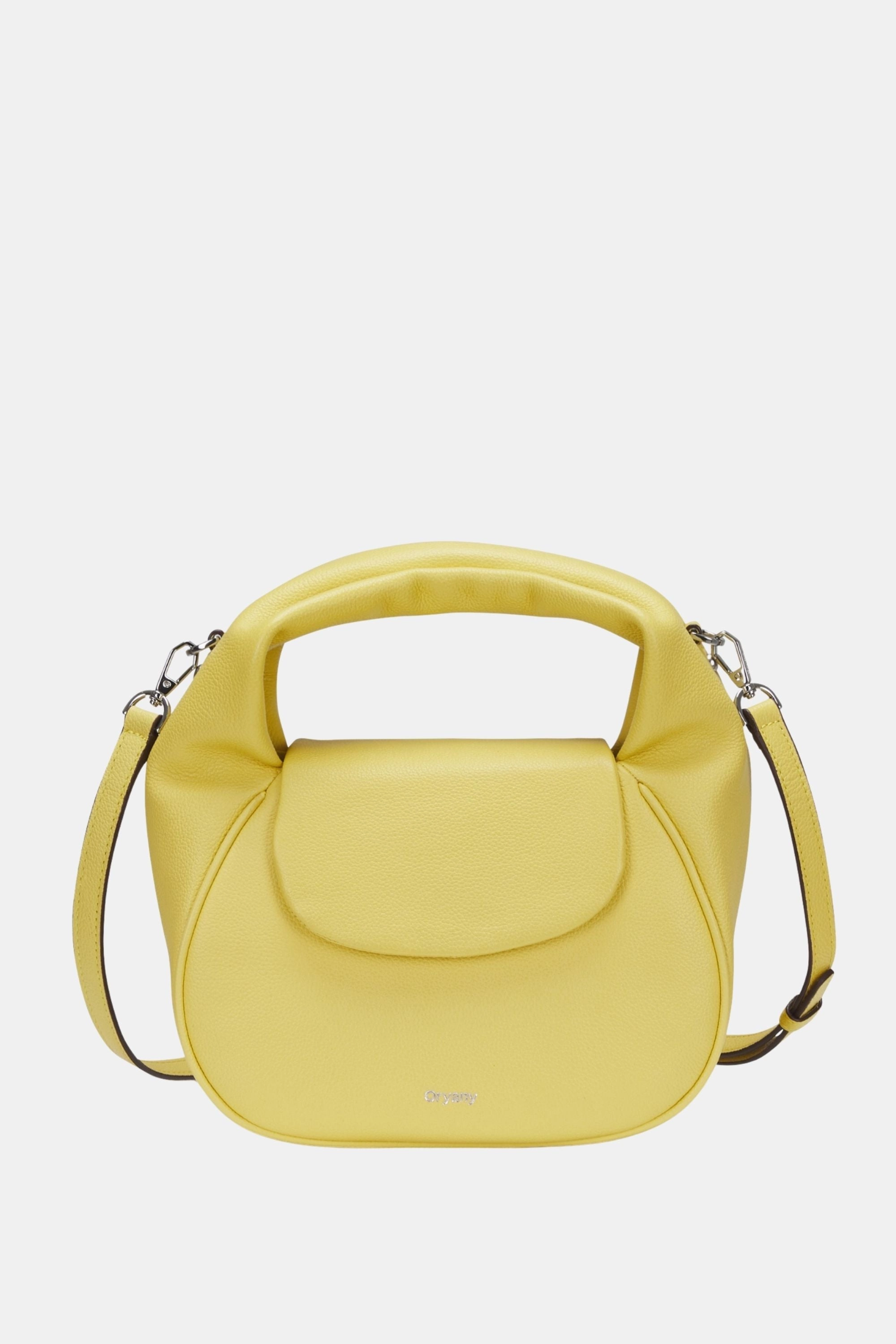 Oryany - Anaan Medium Satchel Tote ?C Top Handle Crossbody Bag - Golden Yellow Leather Weekend Getaway Quilted Style