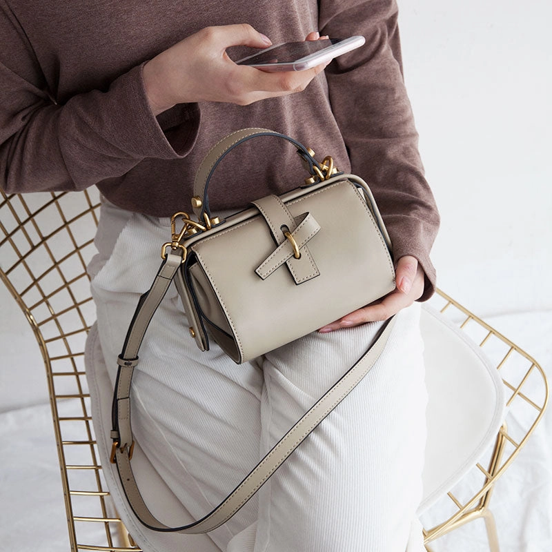 Fashion Gear Elegant Construction Small Leather Stylish Womens Boston Handbag Doctor Shoulder Bag for Women