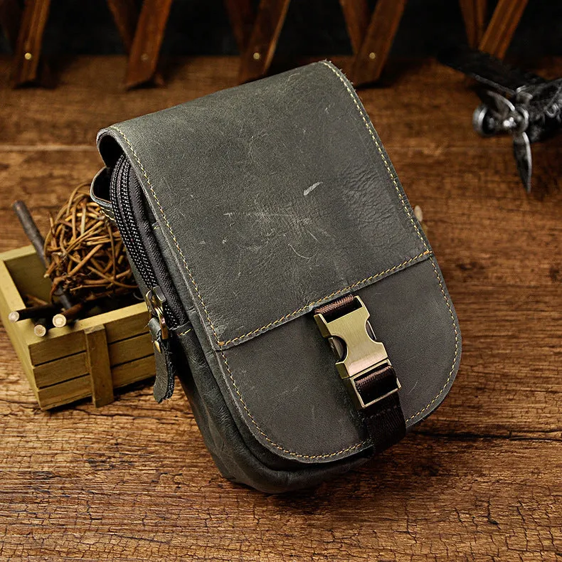 Vintage Leather Cigarette Case Belt Pouch for Men Waist Bags BELT BAG For Men Outdoor Lifestyle Travel Essential