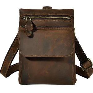 Travel Ready Vintage Mens Leather Belt Pouch Holster Side Bag Belt Case Waist Pouch for Men