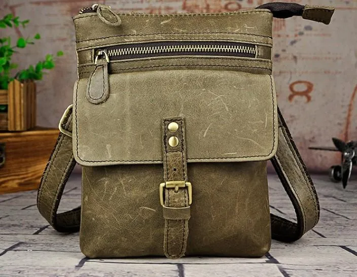 Vintage Mens Leather Side Bag Belt Pouch Holster Belt Case Waist Pouch for Men Compact Carry