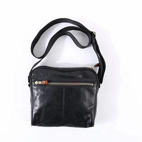 Vintage BROWN LEATHER MEN'S 10 inches Square Side Bags MESSENGER BAG BLACK Black Courier Bags FOR MEN Daily Gear Casual Gear