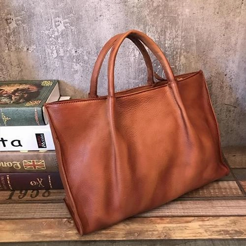 Shoulder Fit Light Structure Vintage Brown Womens Leather Satchel Handbag Tote Purse Women's Satchel Handbags Tote for Ladies