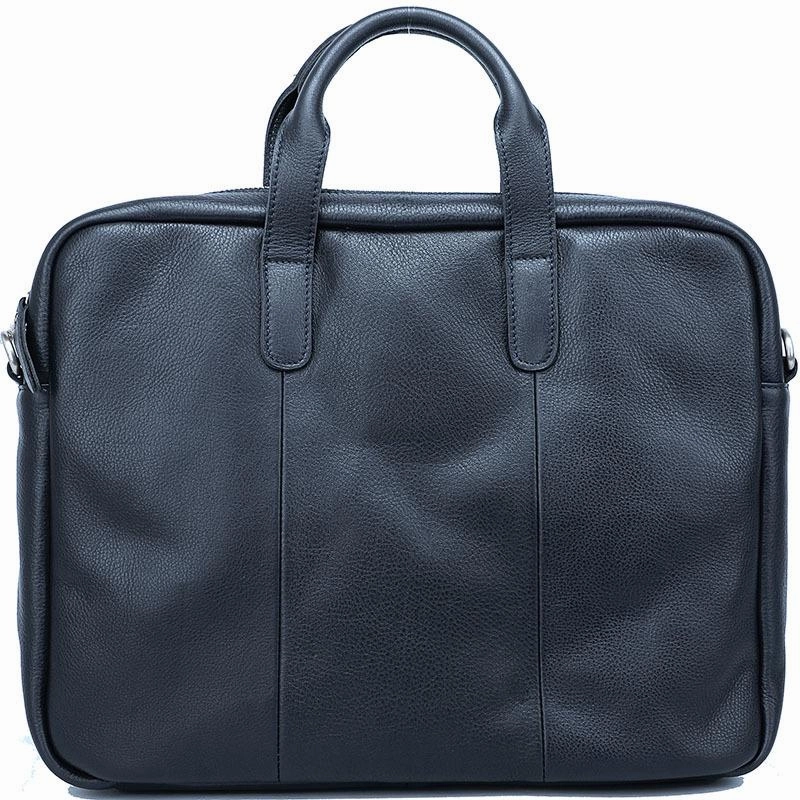 Daily Craft Vintage Coffee Mens Leather Briefcase Work Handbag Black 14'' Laptop Briefcases For Men