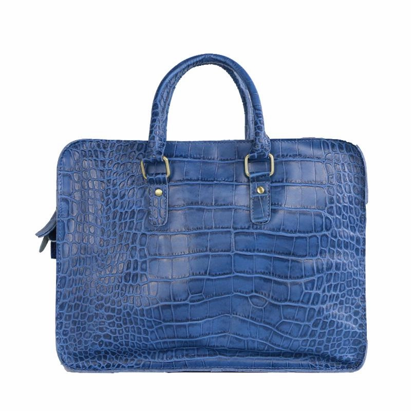 Iconic Piece Vintage Dark Brown Leather Mens 14 inches Briefcase Black Work Briefcase Handbags For Men