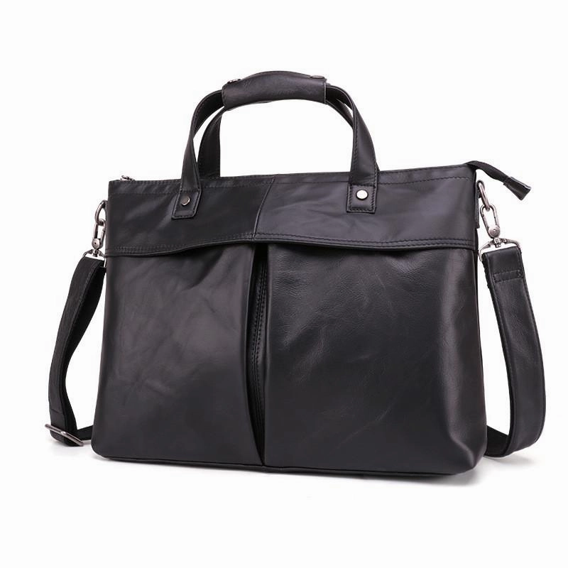 Modern Woman Vintage Fashion Leather Mens 13inch Briefcase Laptop Shoulder Bag Business Bag Handbag For Men