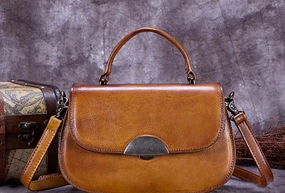 Vintage Leather Handbag Purse Shoulder Bag Crossbody Bag Purse For Women Daily Mood