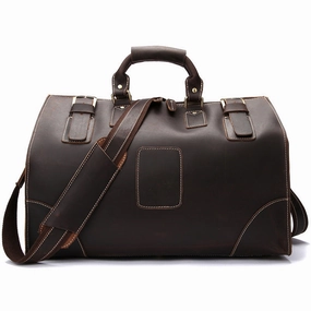 Vintage Leather Mens Large Weekender Bag Travel Bag Duffle Bag Sleek Backpack Sturdy Shell