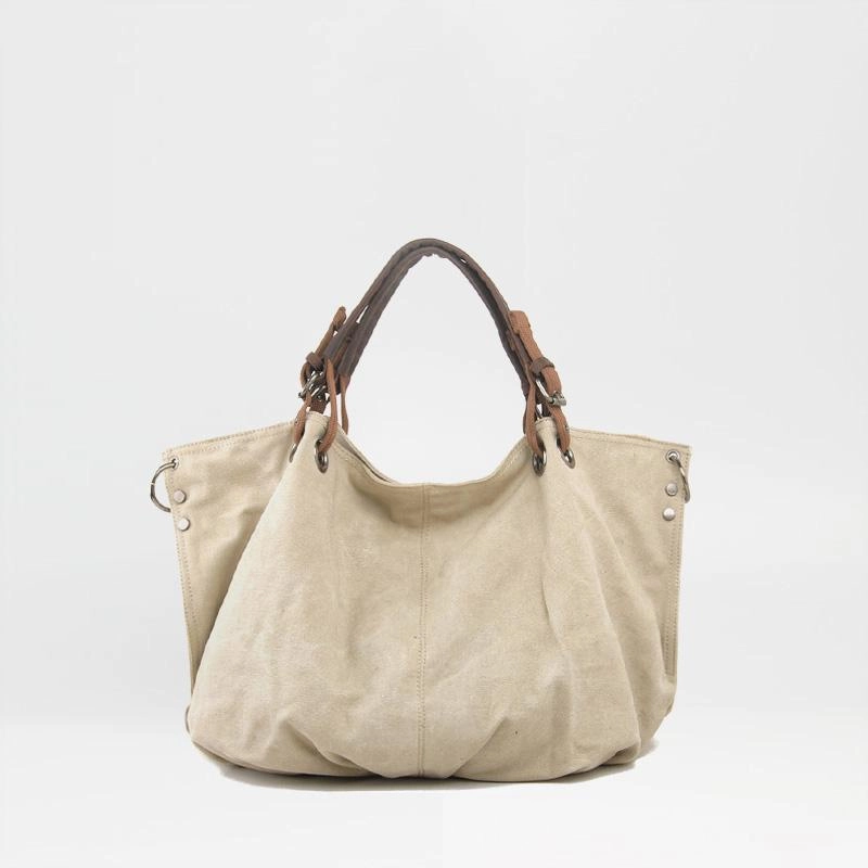 Cool Canvas Leather Womens Mens Simple Fashion Handbag Tote Bag Shoulder Bag Tote Purse For Men weekend use