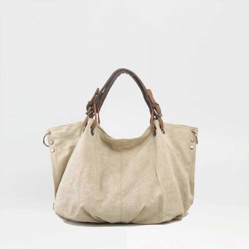 Simple Charm Cool Canvas Leather Womens Mens Simple Fashion Handbag Tote Bag Shoulder Bag Tote Purse For Men