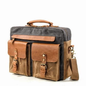 Functional Travel Portable Travel Waxed Canvas Mens Postman Bag Side Bag Shoulder Bag Messenger Bag For Men
