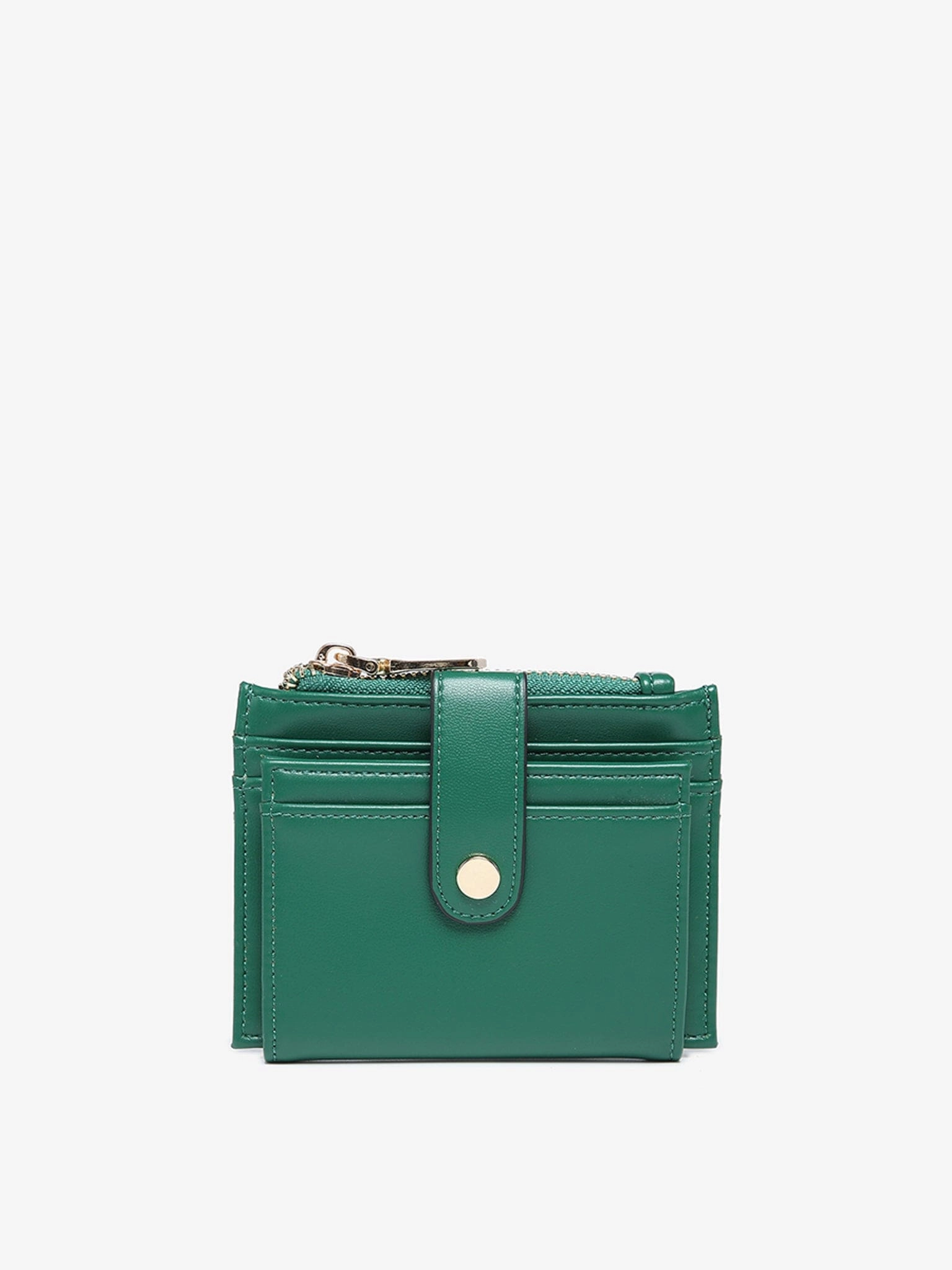 Compact Solution WL1904 Mini Snap Button Wallet & Cardholder w/ Zipper Pocket