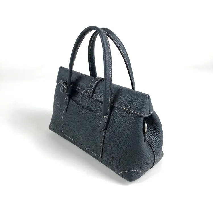 Womens Gray Work Leather Handbag Purse Leather Gray Work Shoulder Bag Handbag Purse for Ladies Trendy Look Practical Access