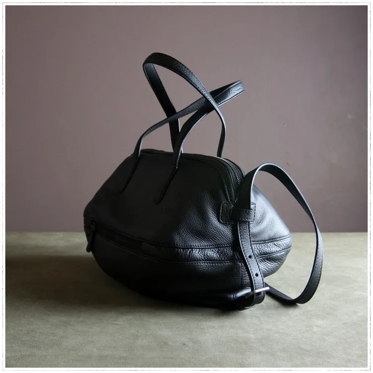 Womens Leather Barrel Shoulder Purse Womens Black Bucket Leather Handbag Shoulder Bag for Ladies Office Outfit