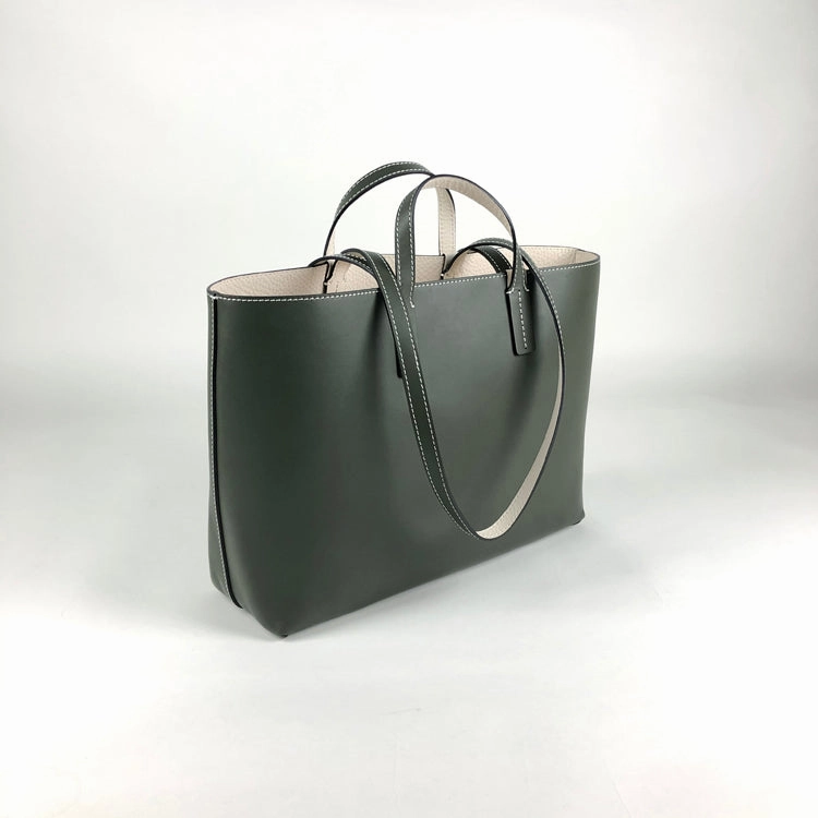 Compact Daily Womens Green Leather Shoulder Tote Bags Best Tote Handbag Shopper Bags Purse for Ladies