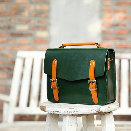 Easy Carry Light Structure Womens Handmade Leather Satchel Handbags Cambridge Structured Satchel Shoulder Purse