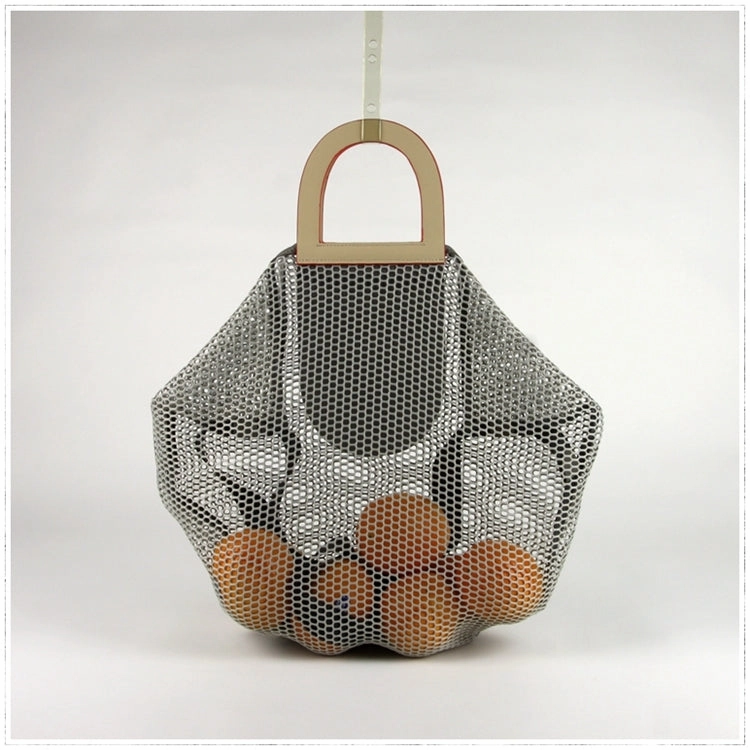 Sleek Texture daily pick Womens Khaki Net Polyester Leather Tote Handbag Purse Polyester Tote Shoulder Bag Purse for Ladies